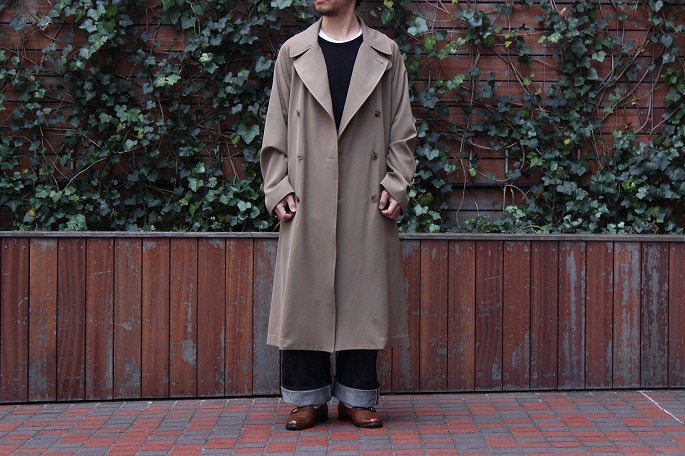 新版 comoli Wool Double WOOLGABARDINE Coat DOUBLEBREASTED – AOYAMA