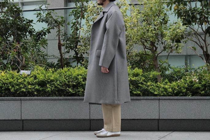 AURALEE / Double Face Check Soutien Collar Coat / Ogawa - BLOOMBRANCH