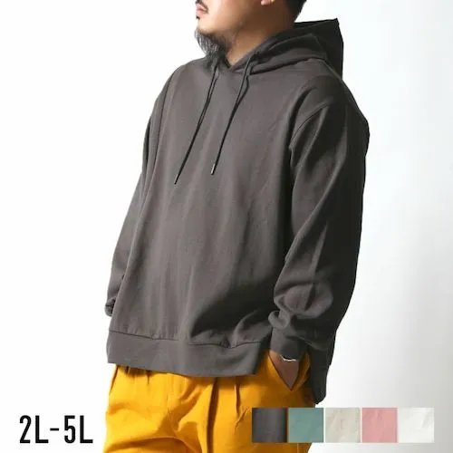 【大きいサイズ メンズ】Beluca(ベルーカ) 両サイドジップ ボリューム袖 ダンボールニット パフパーカー 2L/3L/4L/5L/