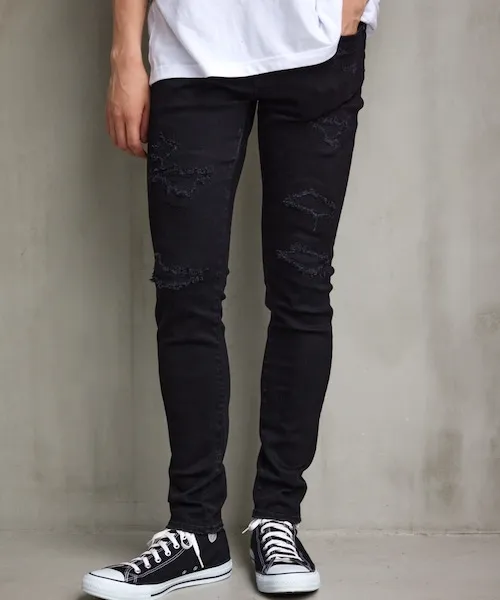 AZUL DENIM リペアスキニー
