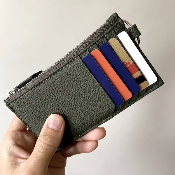 キーリング付き ミニジップウォレット