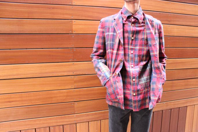 ts(s)<br />
Plaid Patches 3Button 3＋1 Patch Pocket Jacket<br />
COLOR / Red,Green<br />
SIZE / 1,2<br />
PRICE / 43,000+tax<br />
<br />
VINTAGE<br />
Levi's 501 BLACK<br />
Made in USA<br />
PRICE / 5,800+tax<br />
<br />

