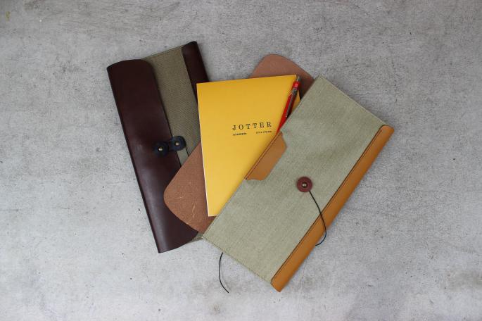 POSTALCO<br />
Travel Wallet<br />
COLOR / Olive Green,Light Green<br />
Made in JAPAN<br />
PRICE / 16,000+tax<br />
<br />
Jotter<br />
Note<br />
Made in JAPAN<br />
PRICE / 900+tax<br />
<br />
CARAN d´ACHE<br />
Ballpoint pen (849 Collection)<br />
COLOR / White,Red,Blue,Black<br />
Made in SWITZERAND <br />
PRICE / 2,800+tax <br />
<br />
<br />
