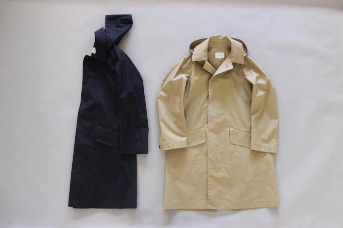 Phlannel <br />
Water Proof Poplin Coat<br />
COLOR / Navy,Beige<br />
SIZE / 0,1<br />
PRICE / 52,000+tax<br />
<br />
Linen Twill Trousers<br />
COLOR / White,Black,Beige<br />
SIZE/ 0,1<br />
PRICE / 24,000+tax<br />
<br />
Made In Japan
