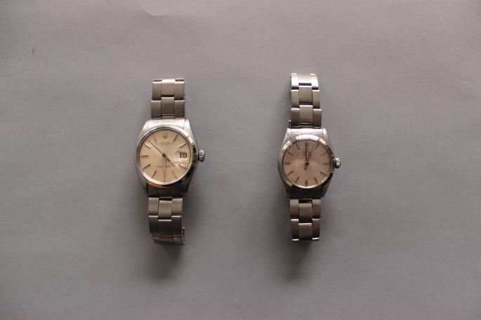 ROLEX<br />
Oyster Date 80's<br />
MATERIAL / SS<br />
CALIBER / CAL1225<br />
PRICE / 230,000+tax <br />
<br />
Made in Swiss<br />
<br />
