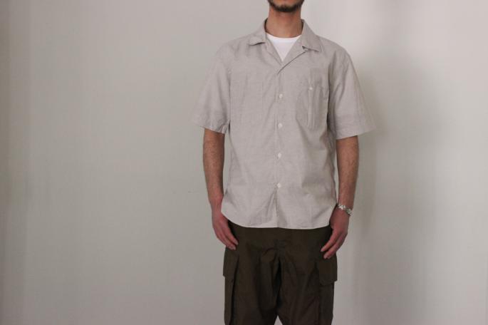 HEIGHT / 169㎝<br />
WEAR SIZE / S<br />
<br />
Phlannel<br />
Cotton Linen End on End Open Shirt <br />
COLOR / Beige,Sax<br />
SIZE / S,M,L<br />
PRICE / 19,000+tax<br />
<br />
Cotton Weather Cargo Pants<br />
COLOR / White,Khaki<br />
SIZE / S,M,L<br />
PRICE / 23,000+tax<br />
<br />
Made in Japan