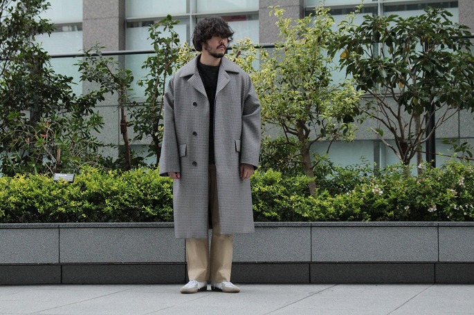 AURALEE 19aw DOUBLE FACE CHECK COAT - チェスターコート