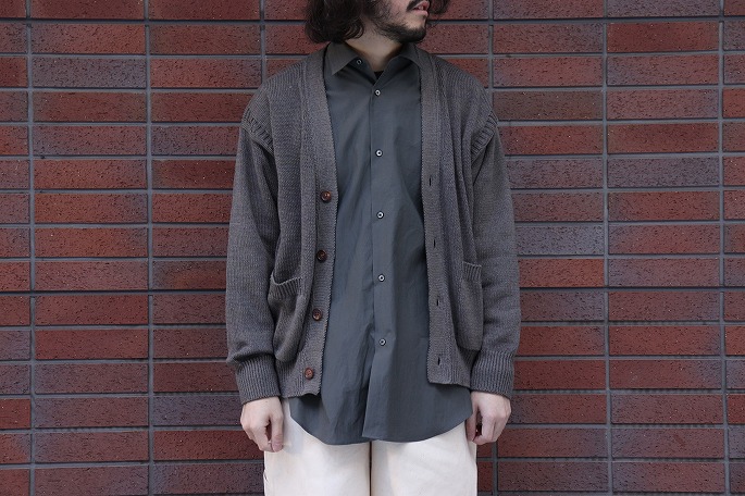 phlannel Cotton Linen Guernsey Cardigan トップス カーディガン